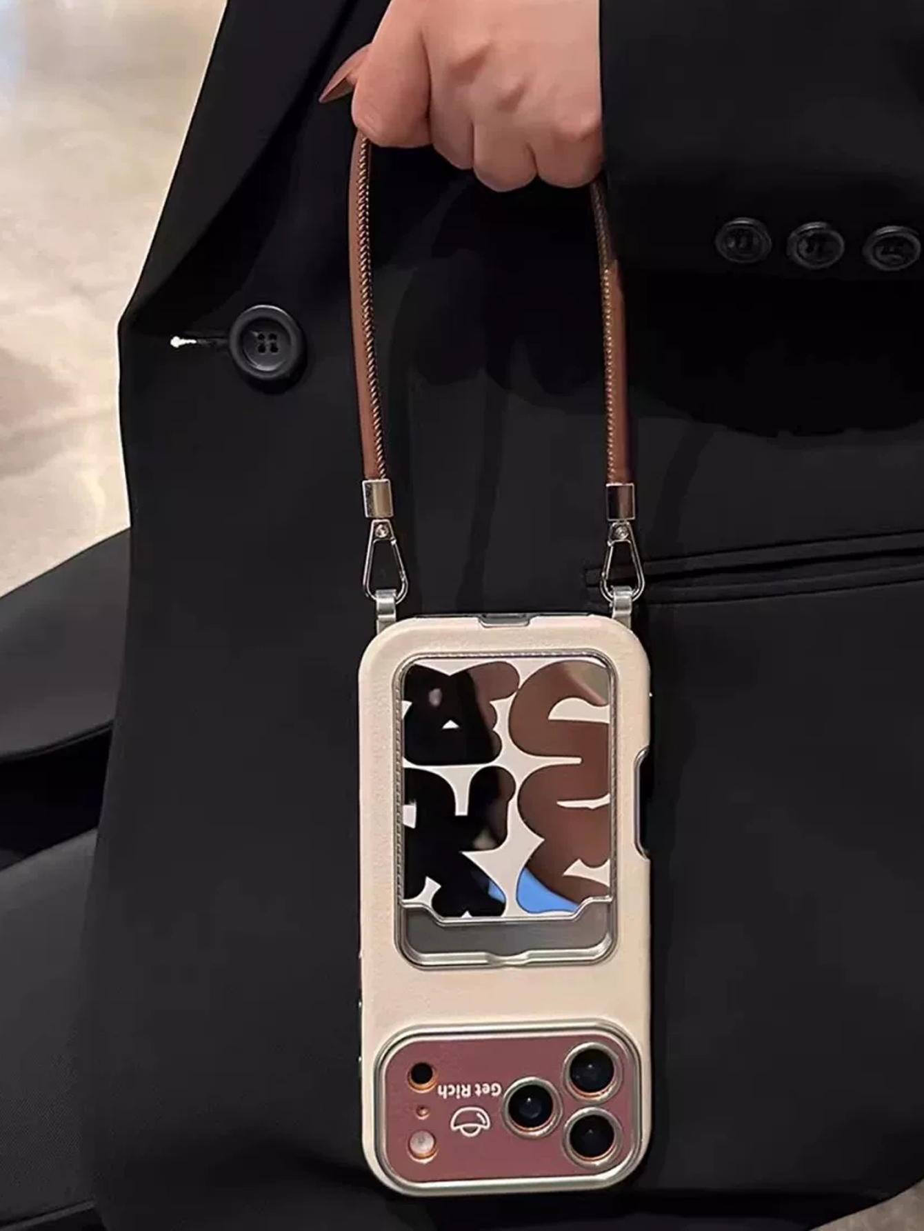 Luxury Leather Mirror Card Hol - Leather Card Wallet recension och pris