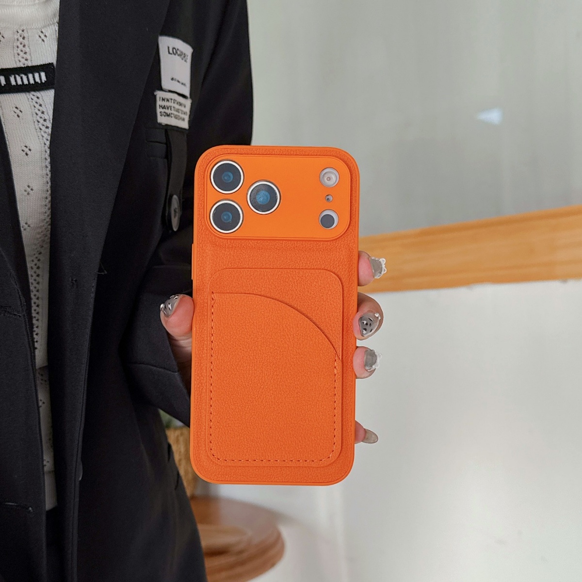 Leather Orange Color Card Hold - Leather Card Wallet recension och pris
